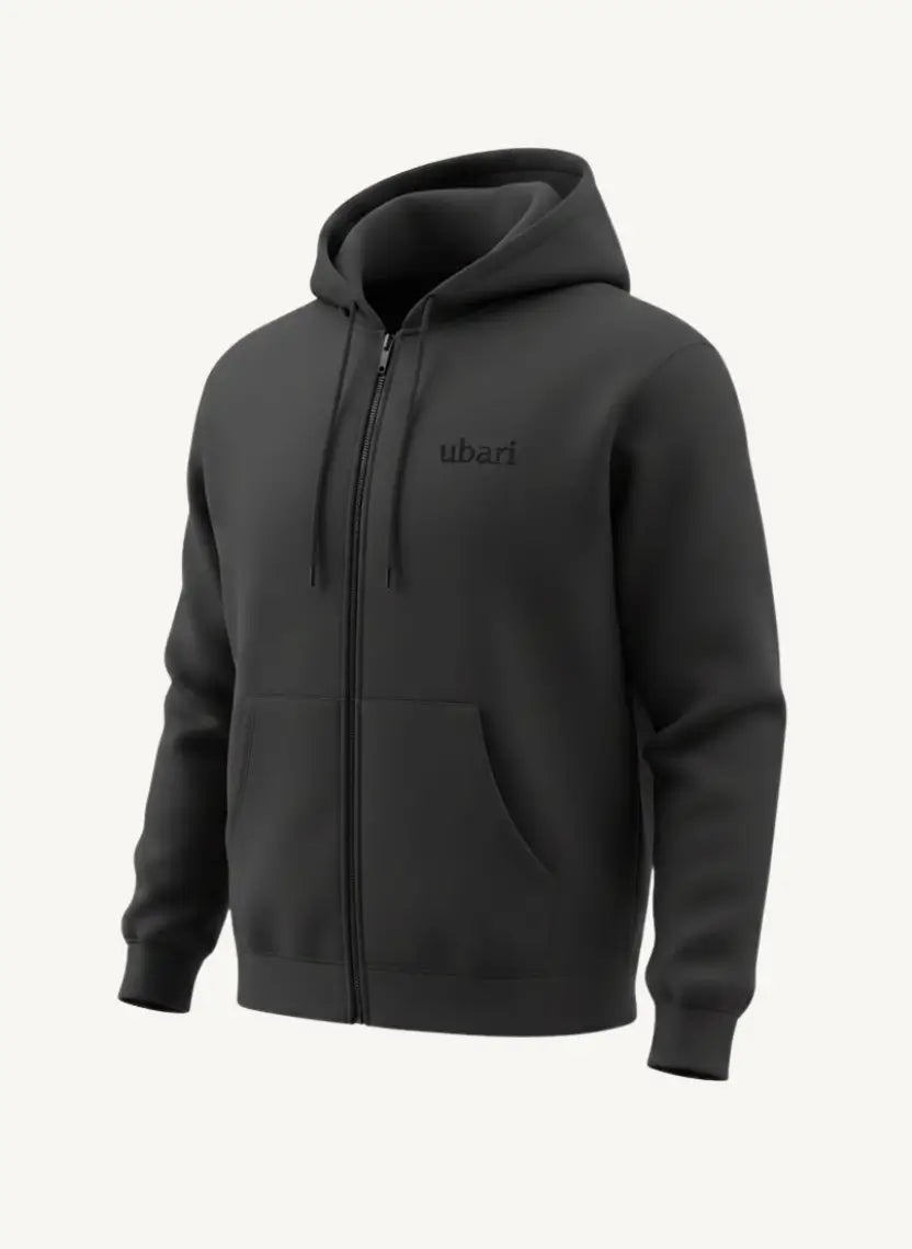 Black zipper Hoodie