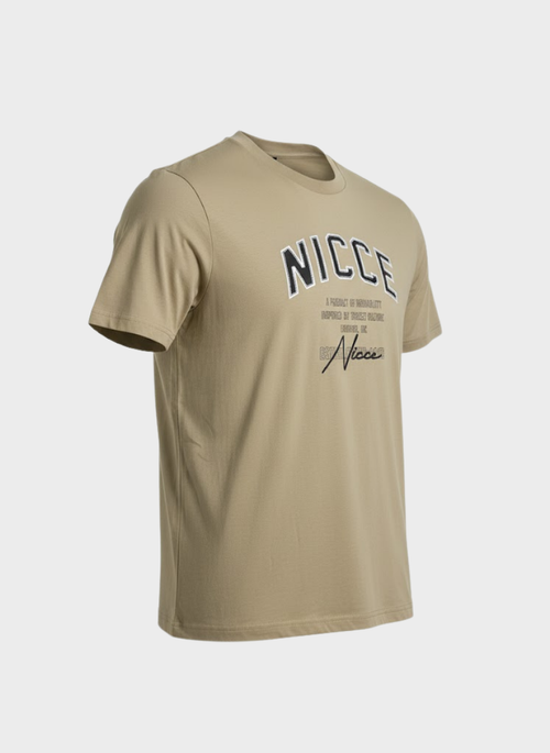 Nicce Beige EMB T Shirt