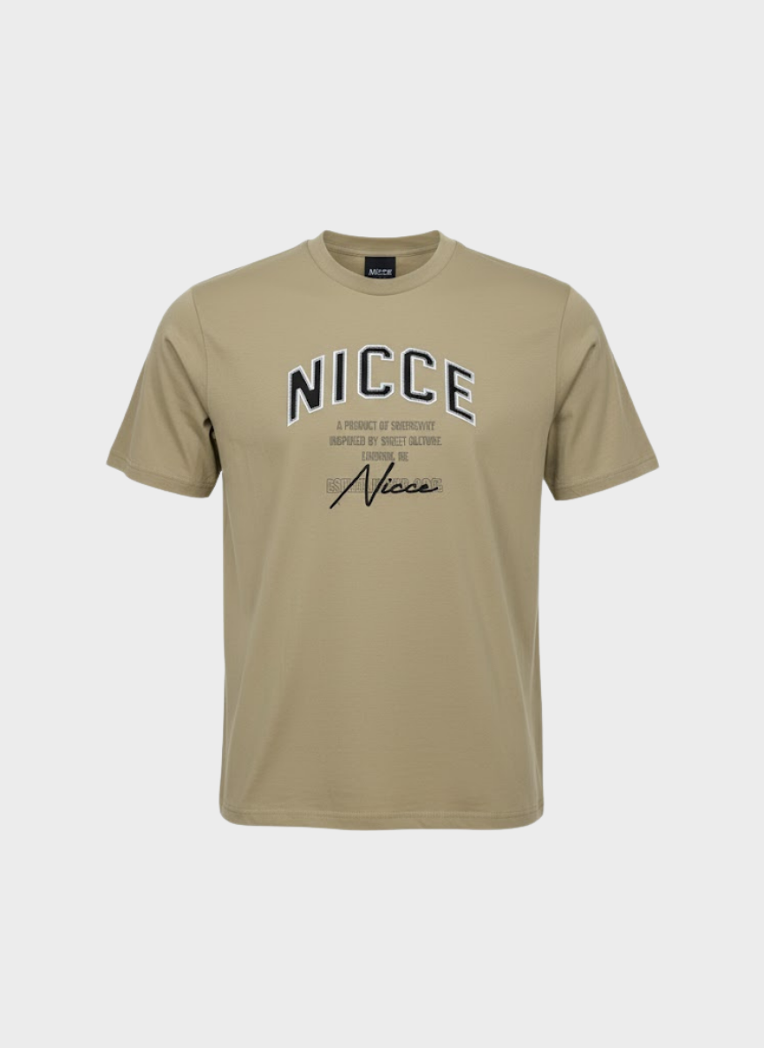 Nicce Beige EMB T Shirt