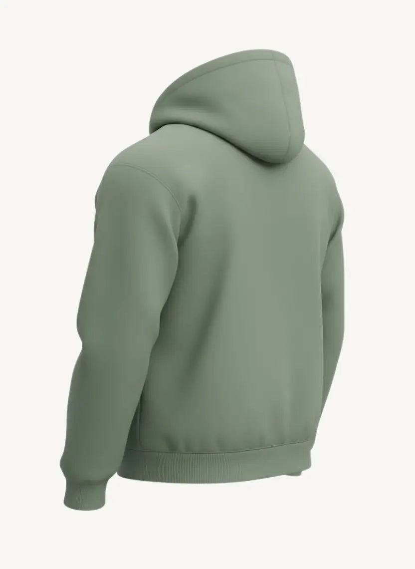 Olive zipper Hoodie