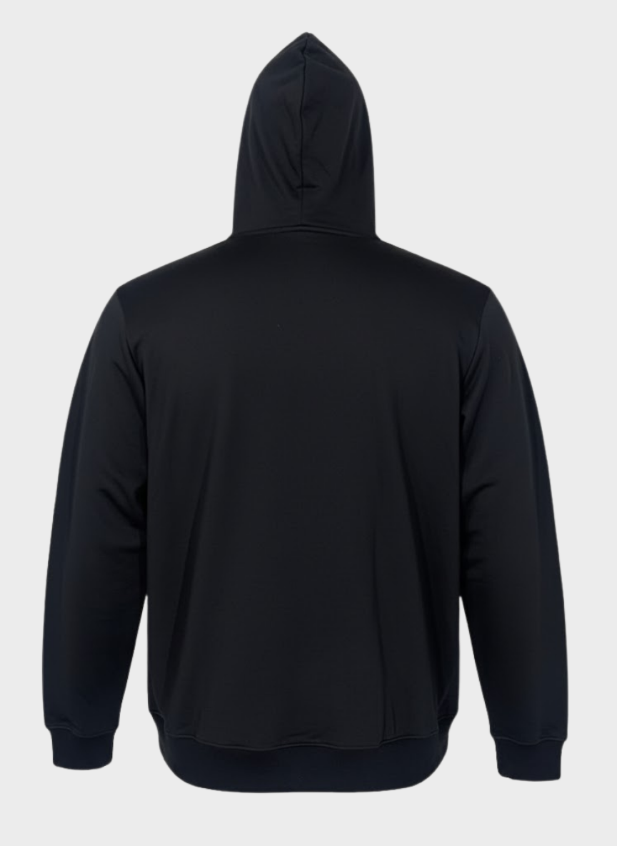 Boho Man Black Plain Hoodie