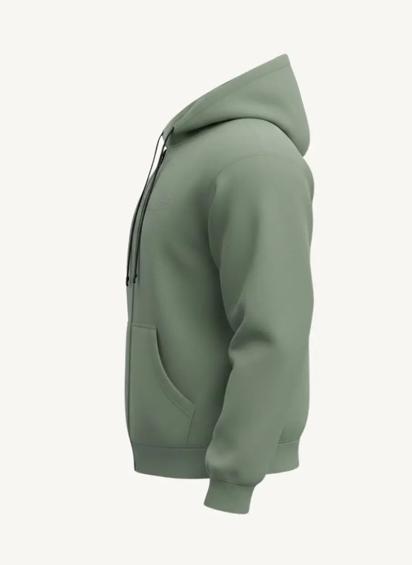 Olive zipper Hoodie