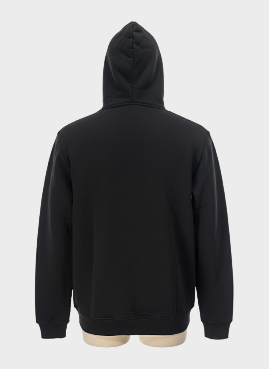 MAN Black Zipper Hoodie