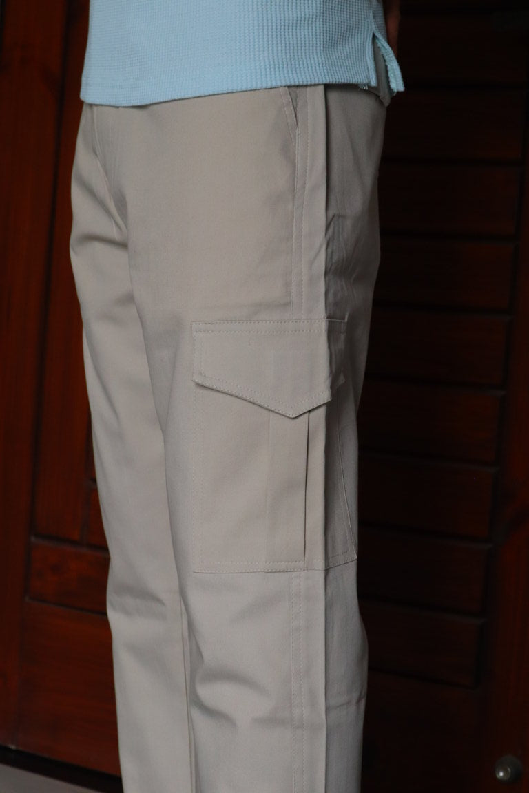Beige Cargo Trouser