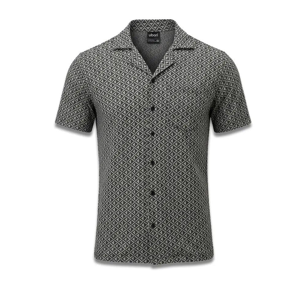 Geo Triangle Cuban Collar Shirt