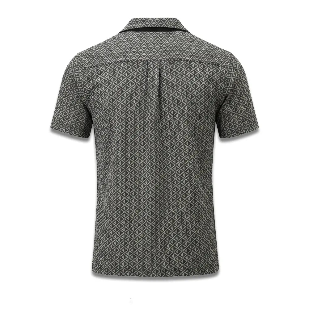 Geo Triangle Cuban Collar Shirt