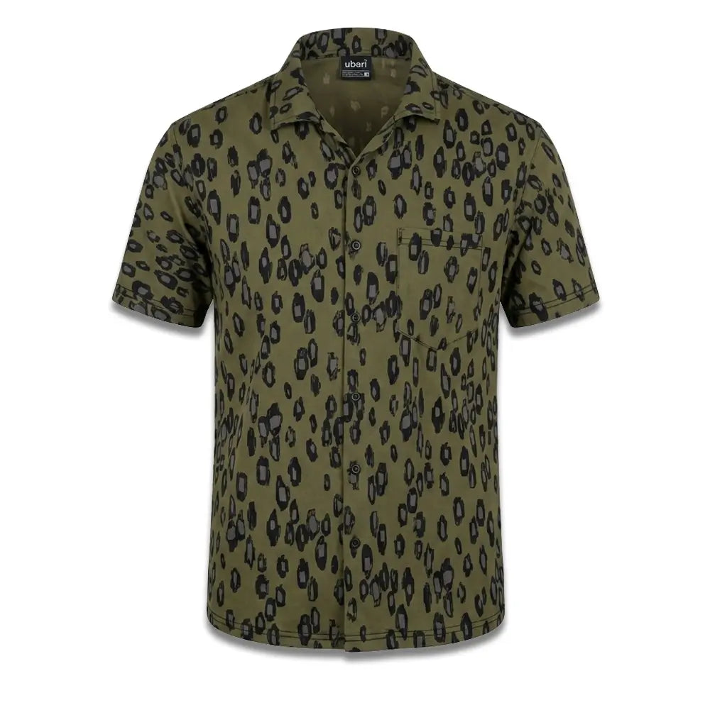 Savage Leopard Cuban Collar Shirt