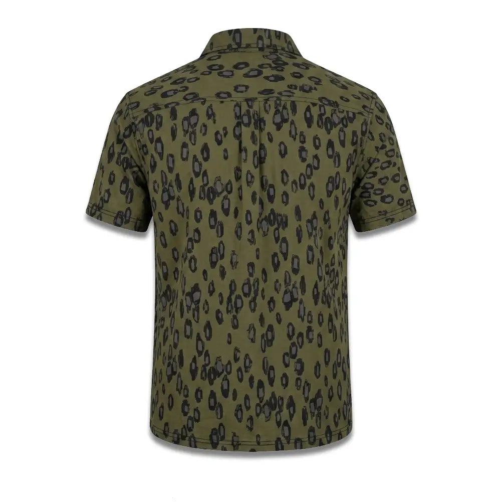 Savage Leopard Cuban Collar Shirt