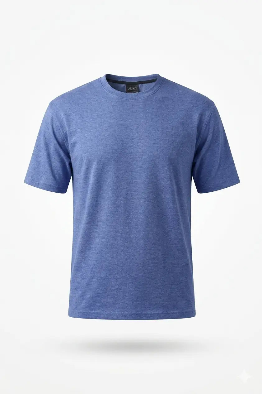 Sky Melange Drop Shoulder Tee